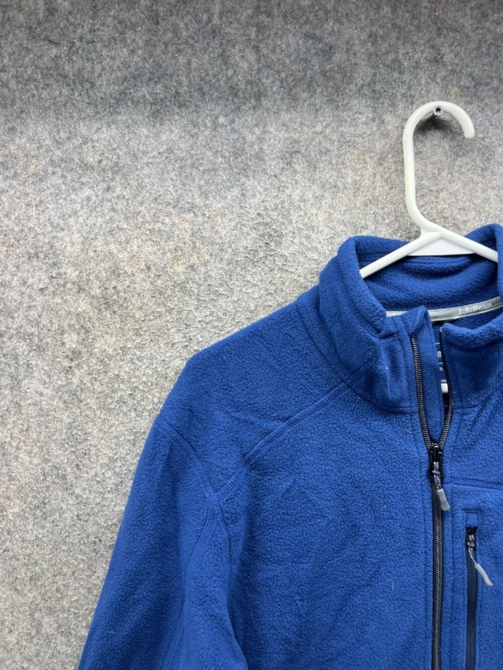 L.L.Bean Jacket Mens Medium Blue Mountain Trail Fleece Full Zip Outdoor Winter - Picture 7 of 11
